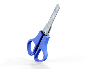 Scissors cutting a sim card concept, 3D rendering