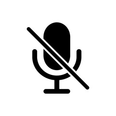 Microphone mute icon. Silent or mute. Vector.