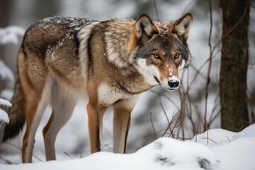 AI Generative. "Unleash the Resilience and Beauty of Endangered Canines in Red Wolf Hunting 