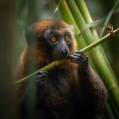AI Generative - Save Habitat, Save Species The Greater Bamboo Lemur
