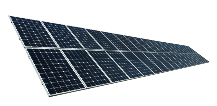 Solar panel on a white background. Ecology. Eco-friendly solar energy