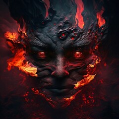 red devil mask Generative AI