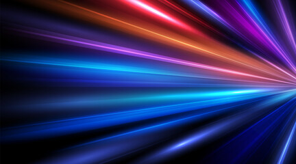 Fototapeta premium Modern abstract high-speed movement. Dynamic motion light trails effect. Technology movement pattern for banner. Vector EPS10.