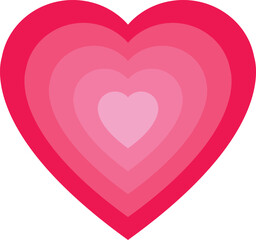 Heart shapes icon. Simple Multiple Hearts illustration of love day valentine vector. Concept of love isolated on white