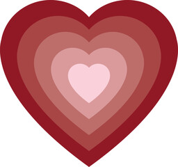 Heart shapes icon. Simple Multiple Hearts illustration of love day valentine vector. Concept of love isolated on white