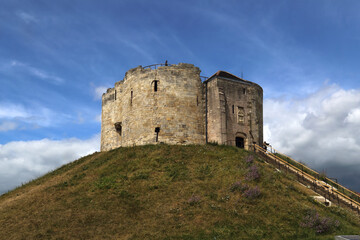 Clifford's Tower in York, UK - 596803318