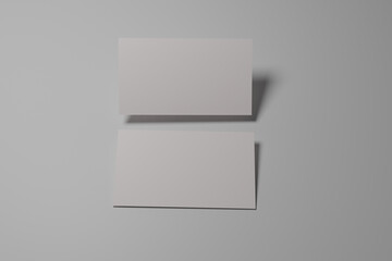 Blank business card mockup paper