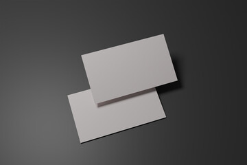 Blank business card mockup paper