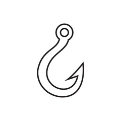 Hook vector icon symbol