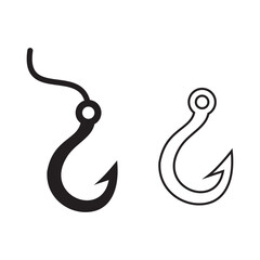 Hook set vector icon symbol