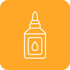 Liquid Glue Multicolor Round Corner Line Inverted Icon