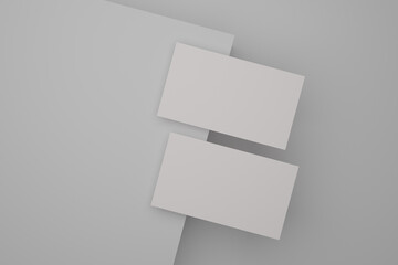 Blank business card mockup paper