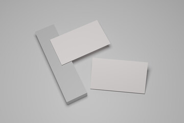 Blank business card mockup paper