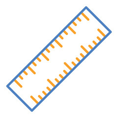 Ruler Blue & Orange Line Icon