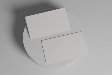 Blank business card mockup paper