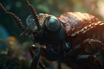 Experience a highly detailed, ultra-wide angle fairy tale of intricate insects with Unreal Engine 5 and stunning details. Generative AI