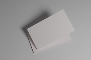Blank business card mockup paper
