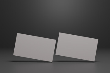 Blank business card mockup paper