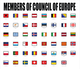 Flag of Council of European members