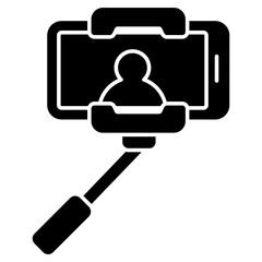 A unique design icon of taking selfie 