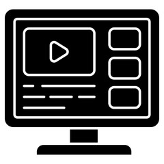 An icon design of online video 
