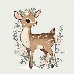 deer in the forest Generative AI