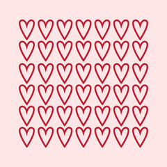 Cute hand drawn hearts