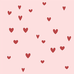Doodle hearts, hand drawn vector