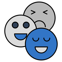 A creative design icon of emojis