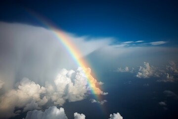 Fototapeta na wymiar rainbow in the sky. Created with generative technology.