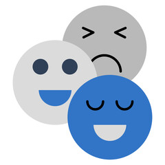 A creative design icon of emojis