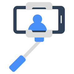 A unique design icon of taking selfie 
