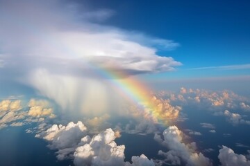 Naklejka na ściany i meble rainbow in the sky. Created with generative technology.