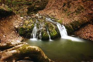 Fototapeta na wymiar waterfall in Borzesti gorge