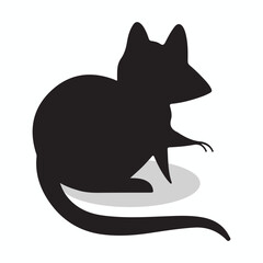 Quokka silhouettes and icons. Black flat color simple elegant Quokka animal vector and illustration.