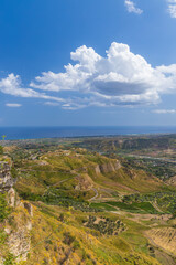 Landscape near Castello normanno di Gerace, Gerace, Calabria, Italy
