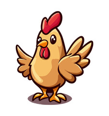 cute chicken illustration