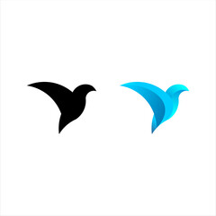 modern gradation abstract bird logo vector design