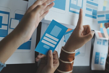 ux Graphic designer creative sketch planning application process development prototype wireframe...