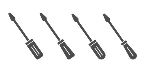 Screwdriver vector icons collection
