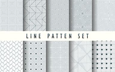 seamless abstract line stripes pattern collection