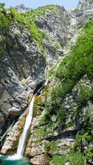 Wasserfall-Savica im Triglav-Nationalpark, in Slowenien
