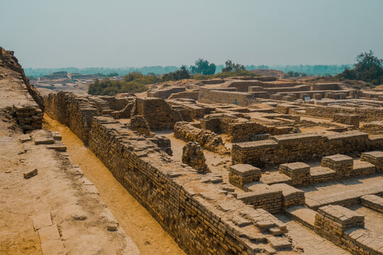 Mohenjo Daro, Sindh Pakistan - February 28, 2023: Main City Indus Civilization