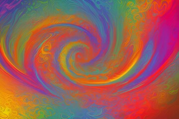 Rotate Twist Paint 70s Retro Colors Abstract Liquid Backgrounds - generative ai
