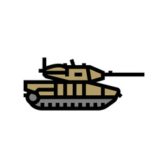 tank weapon war color icon vector illustration