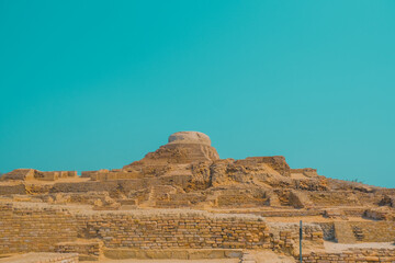 Mohenjo Daro, Sindh Pakistan - February 28, 2023: Main City Indus Civilization