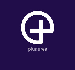 Round plus sign logo. Private health sign center logo template. vector.