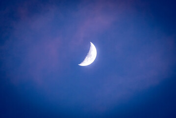 Obraz na płótnie Canvas Mondaufgang über dem Roten Meer, EL Gouna, Ägypten.