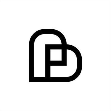 letter bp logo vector design