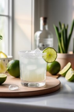 Margarita cocktail. Generative AI